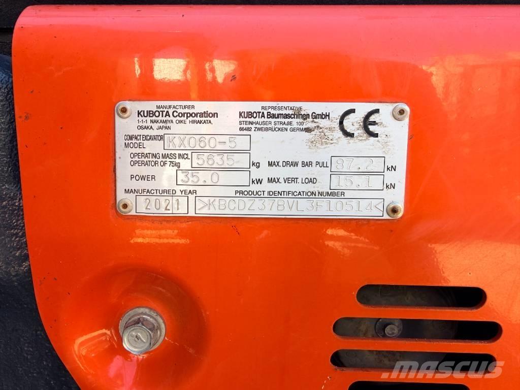 Kubota KX060-5 GLS2 Minigravere <7t