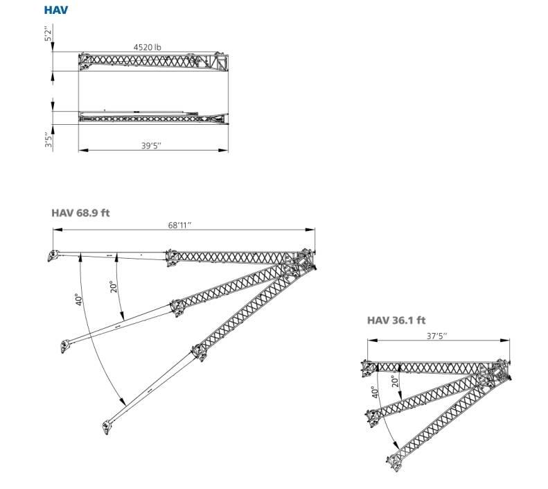 Demag AC 220-5 Kran deler og utstyr