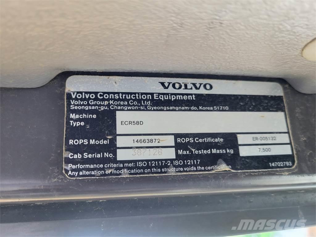 Volvo ECR58D Anlegg - Annet