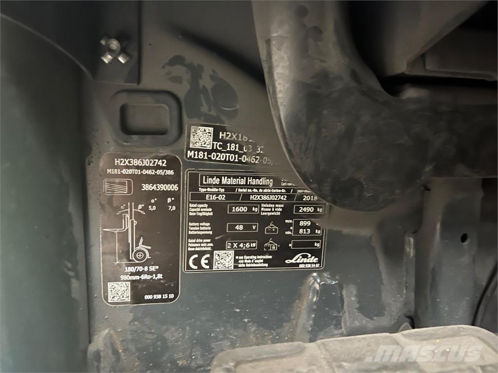 Linde E16-02 Elektriske trucker