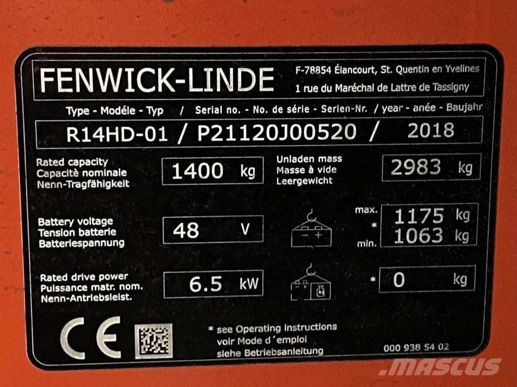 Linde R14HD Skyvemasttruck