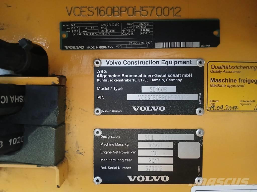 Volvo SD160 B, Vält Gummihjulsvalser