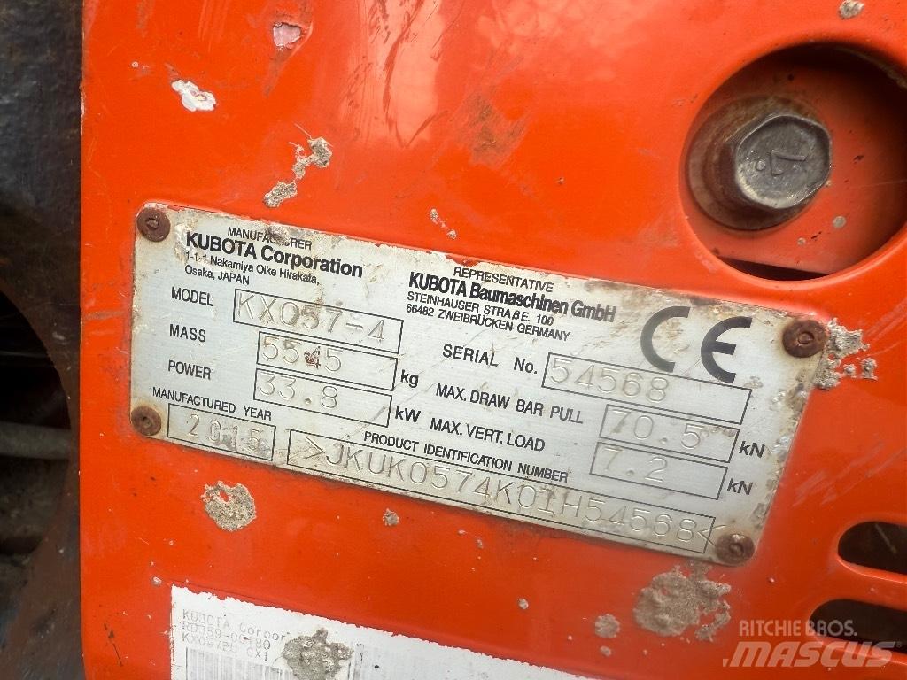 Kubota KX 057-4 Minigravere <7t