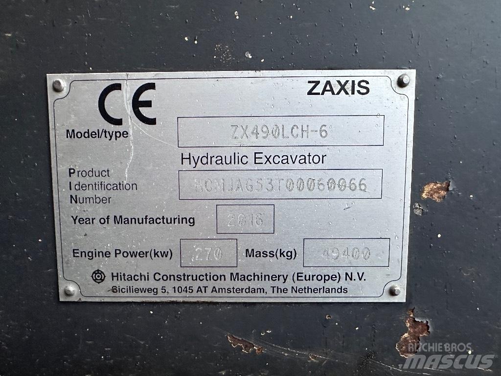 Hitachi ZX 490 LCH Beltegraver