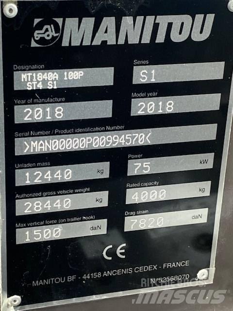 Manitou MT1840A Teleskoplastere