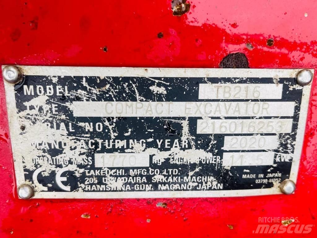 Takeuchi TB 216 Minigravere <7t