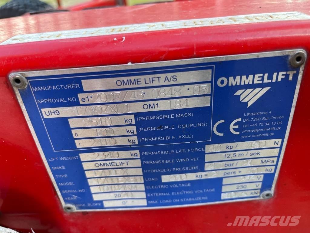 Omme 1700 EBXD Tilhengerlifter