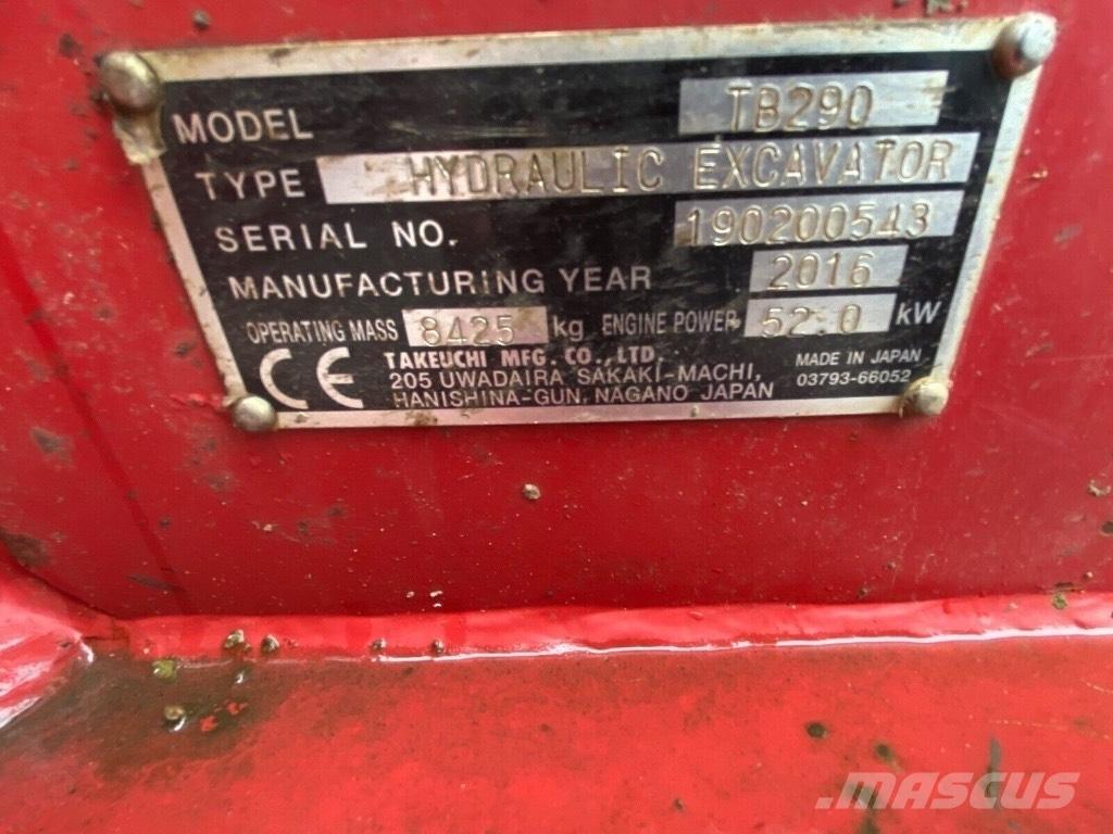 Takeuchi TB 290 Midigravere 7 - 12t