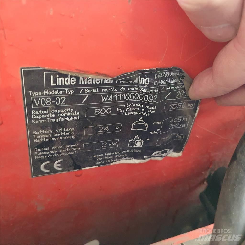 Linde V08-02 Middelsløftende plukketruck