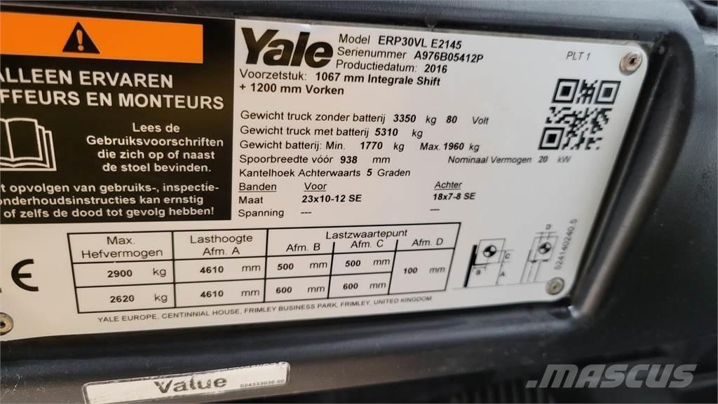 Yale ERP30VL 2016 Elektriske trucker