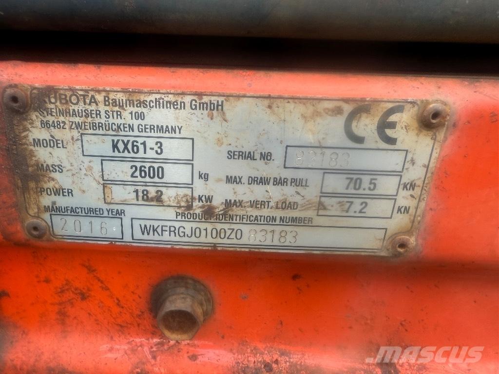 Kubota KX 61-3 Minigravere <7t