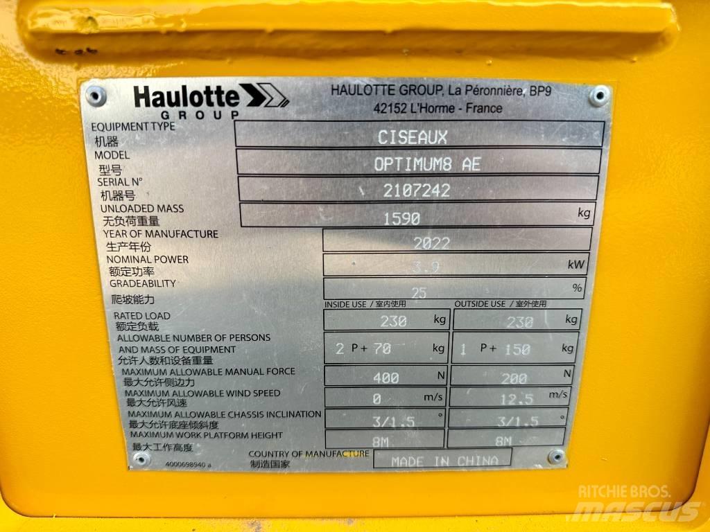 Haulotte OPTIMUM 8 Sakselifter
