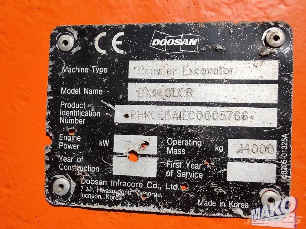 Doosan DX 140 LCR Beltegraver