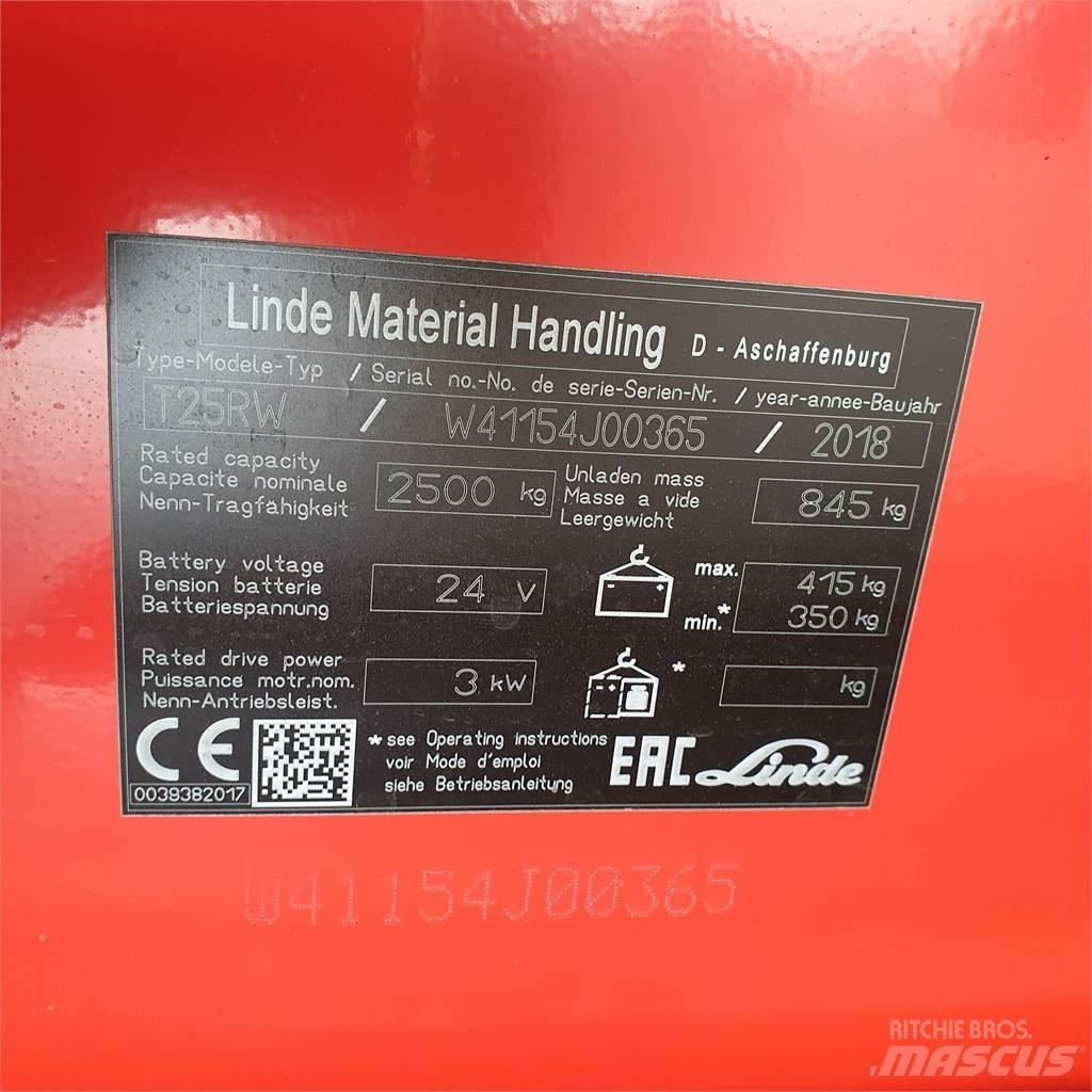 Linde T25RW-lang Lavtløftende truck