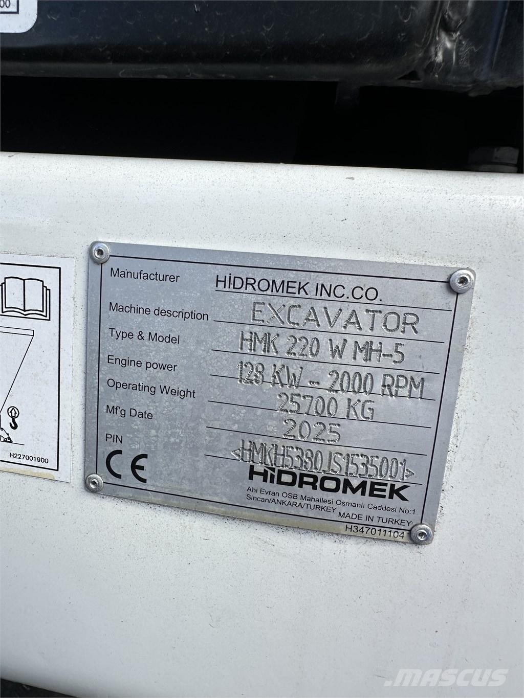 Hidromek 220W MH-5 Gravemaskiner for avfallshåndtering