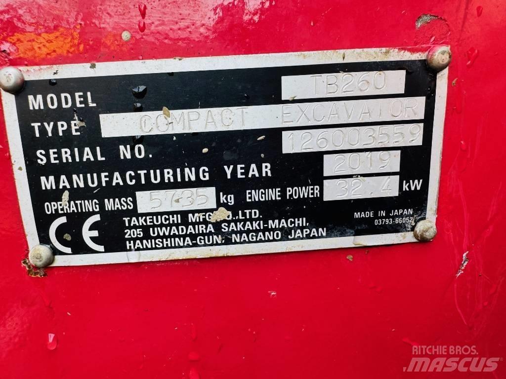 Takeuchi TB 260 Minigravere <7t