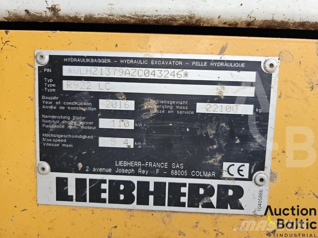 Liebherr R922 LC Beltegraver