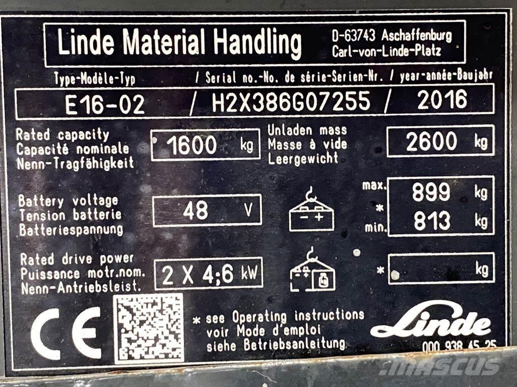 Linde E16-02 Elektriske trucker
