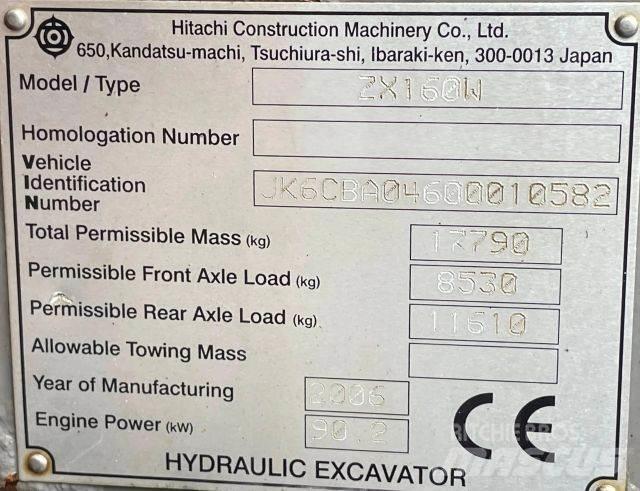 Hitachi ZX 160W Hjulgravere