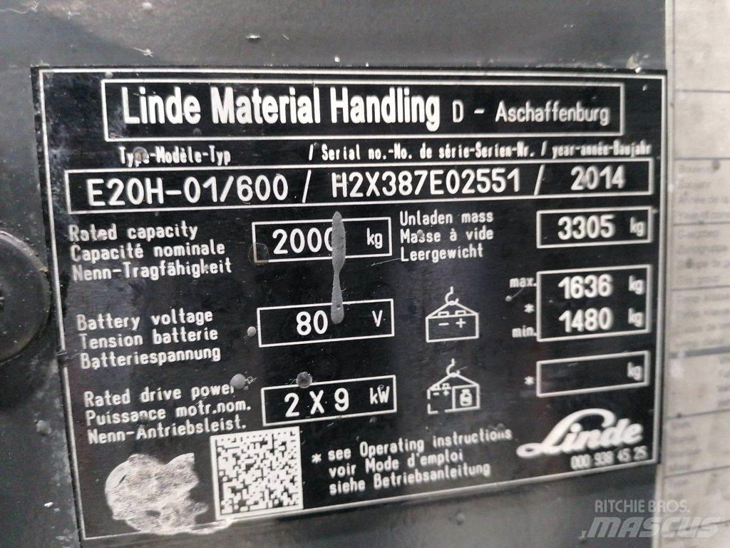 Linde E20H-01/600 Elektriske trucker