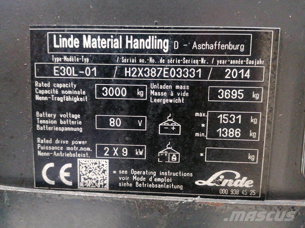Linde E30L-01 Elektriske trucker