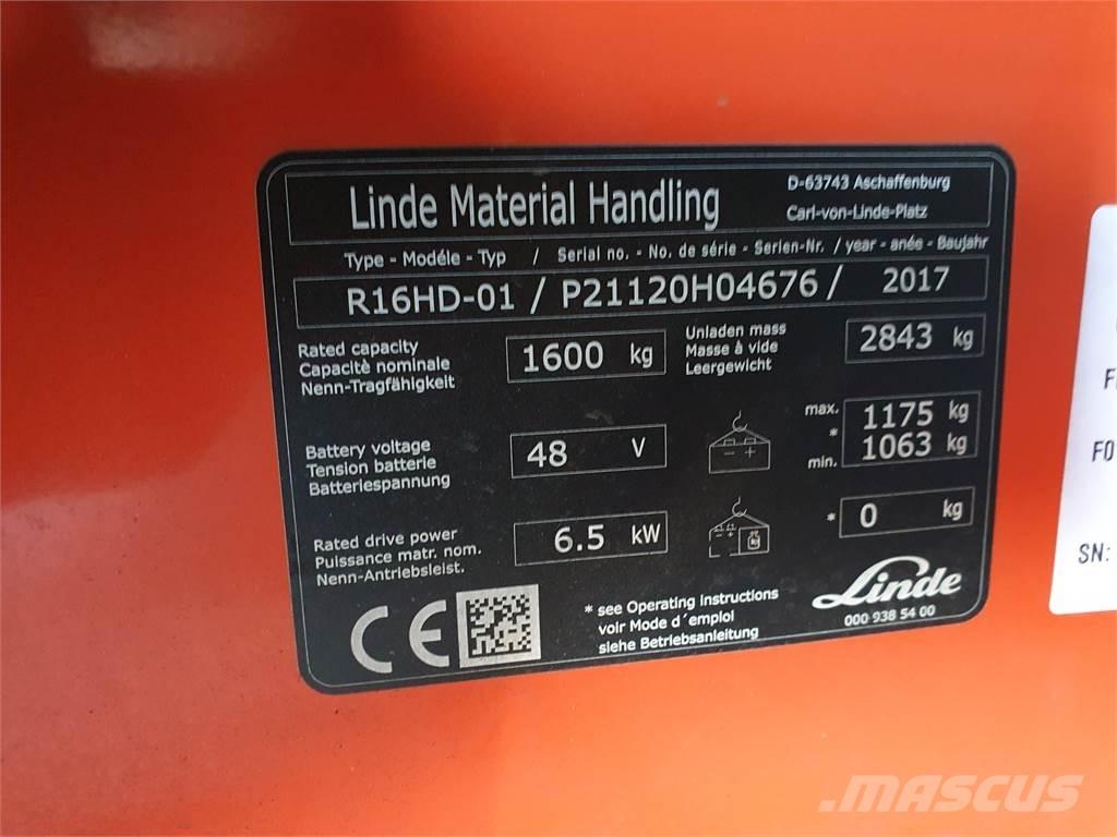 Linde R16HD Skyvemasttruck