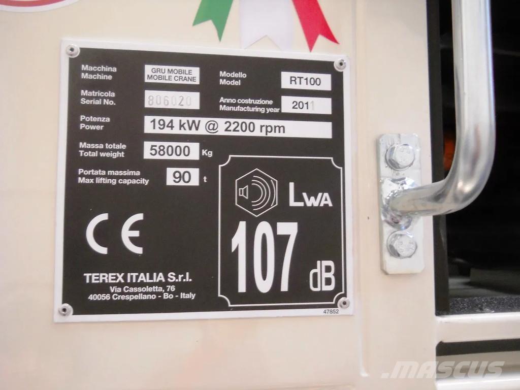 Terex RT100 Røff terreng kraner