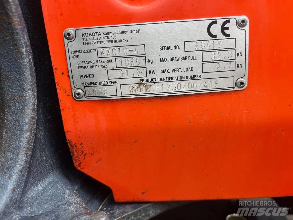 Kubota KX019-4 Minigravere <7t