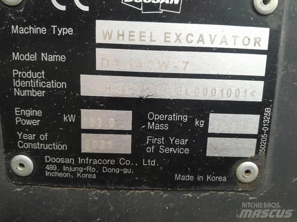 Doosan DX140W-7 Hjulgravere
