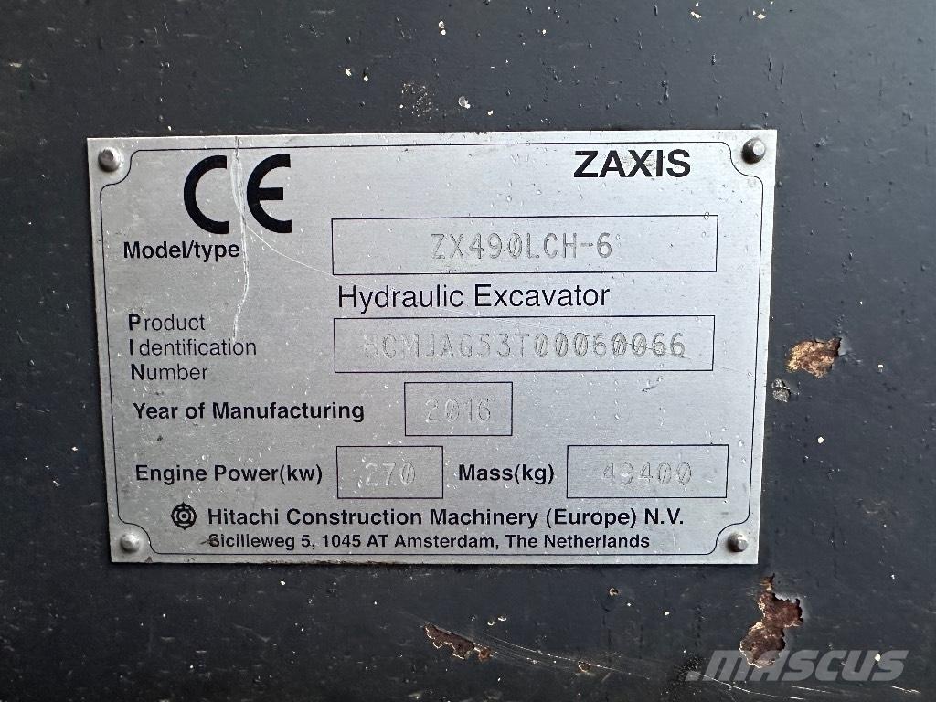 Hitachi ZX 490 LCH Beltegraver