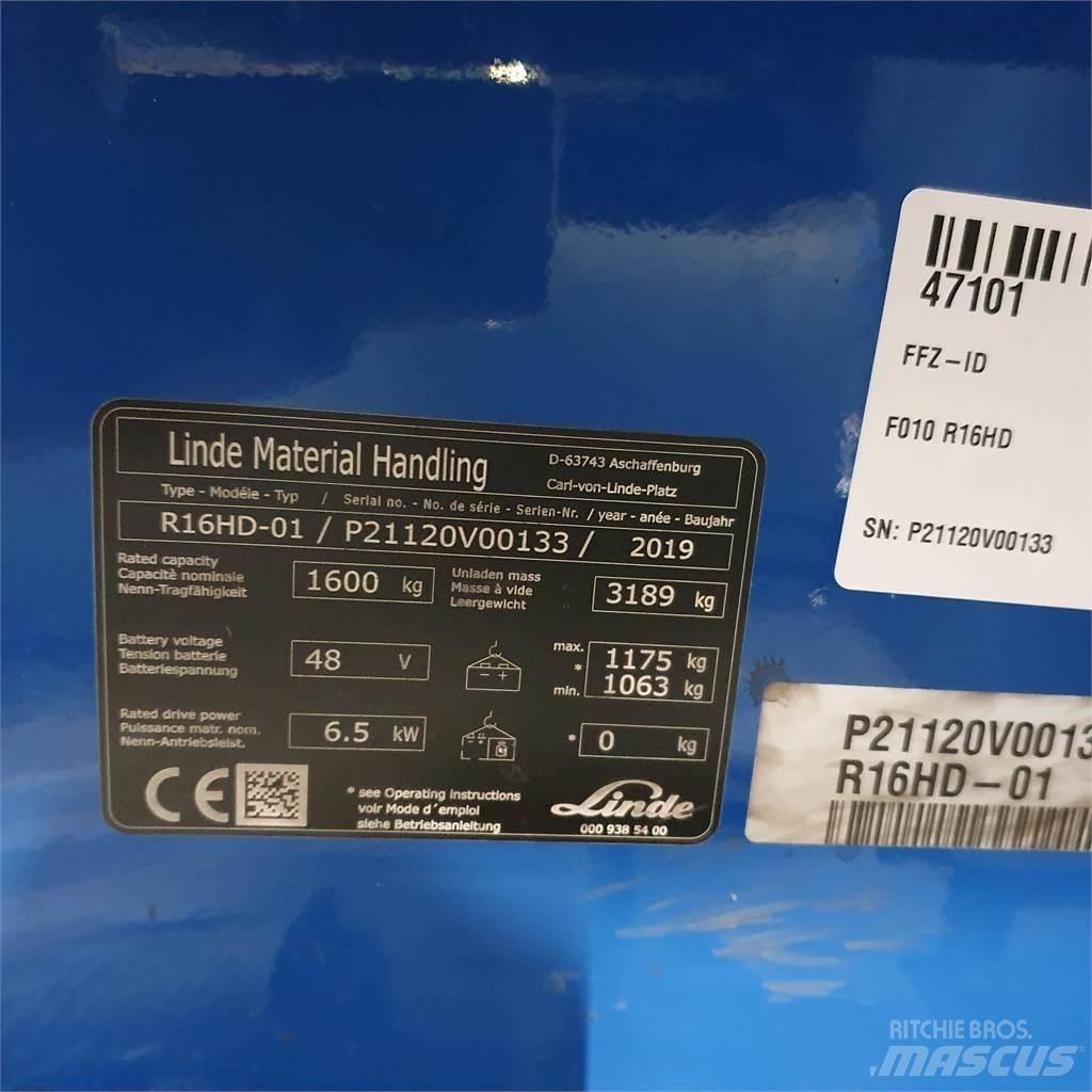 Linde R16HD Skyvemasttruck