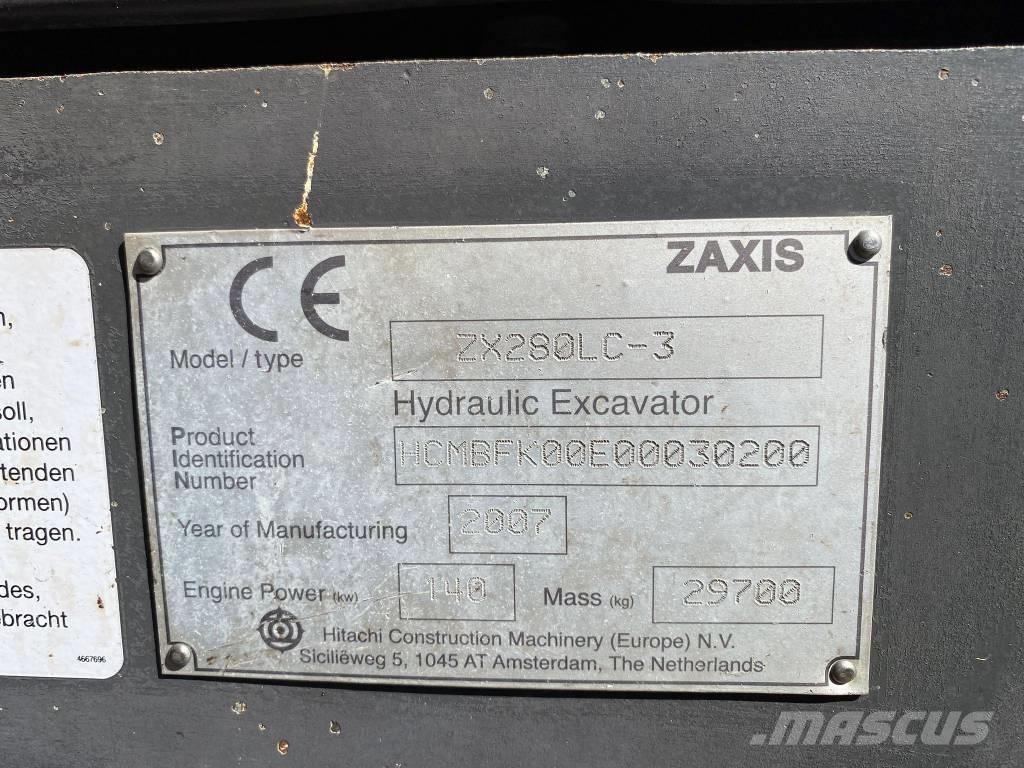 Hitachi ZX 280 LC-3 Beltegraver