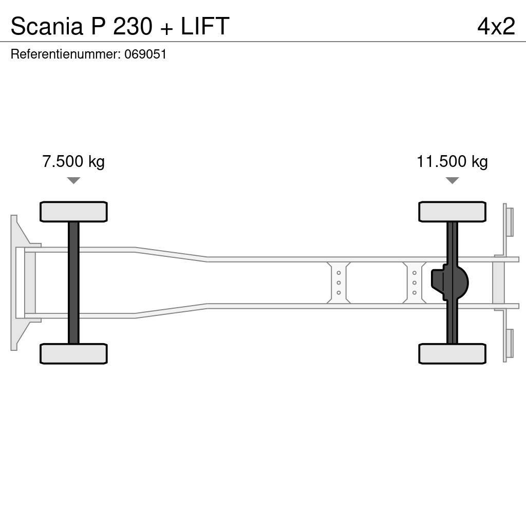 Scania P 230 + LIFT Skapbiler
