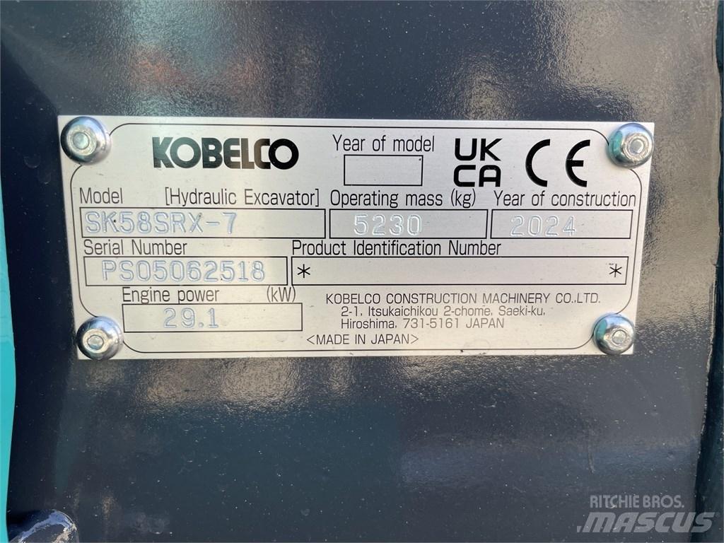 Kobelco SK 58 SRX-7 Minigravere <7t