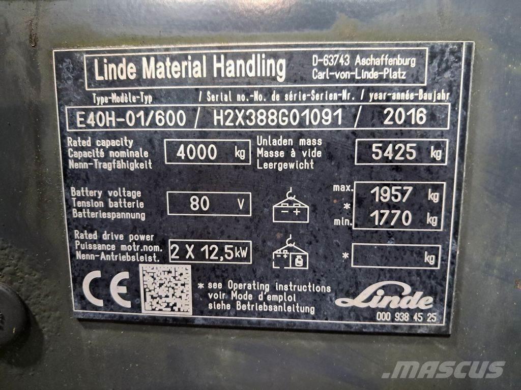 Linde E40H-01/600 Elektriske trucker