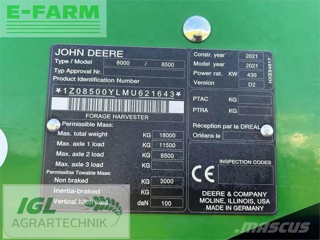 John Deere 8500i Selvdrevne fôrhøstere