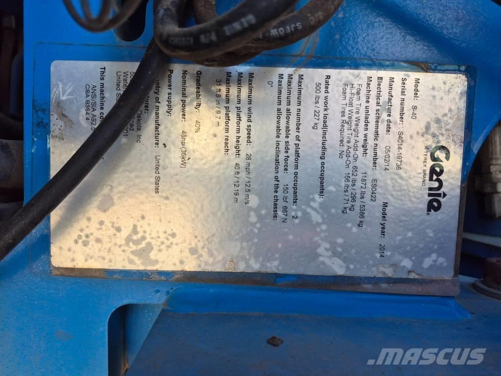 Genie S 40 Teleskop bomlifter