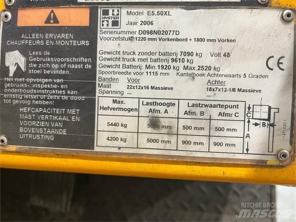 Hyster E5.50XL Elektriske trucker