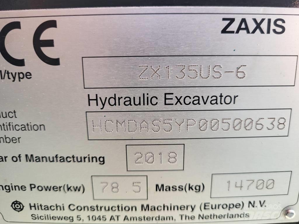 Hitachi ZX 135 US-6 Beltegraver