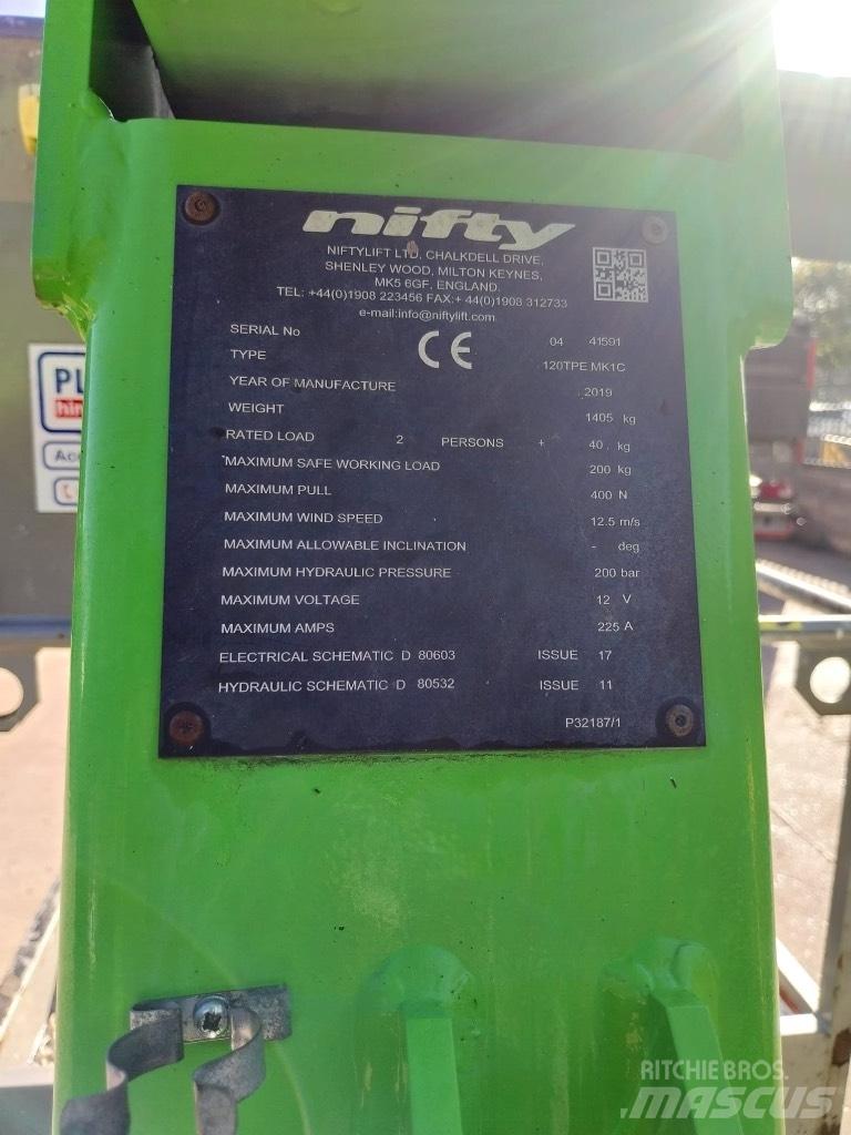 Niftylift 120TPE Tilhengerlifter