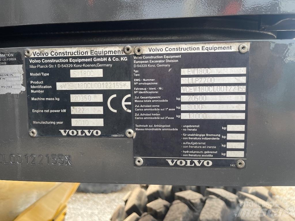 Volvo EW 180 C Hjulgravere