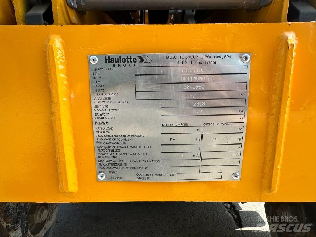 Haulotte OPTIMUM 8 Sakselifter