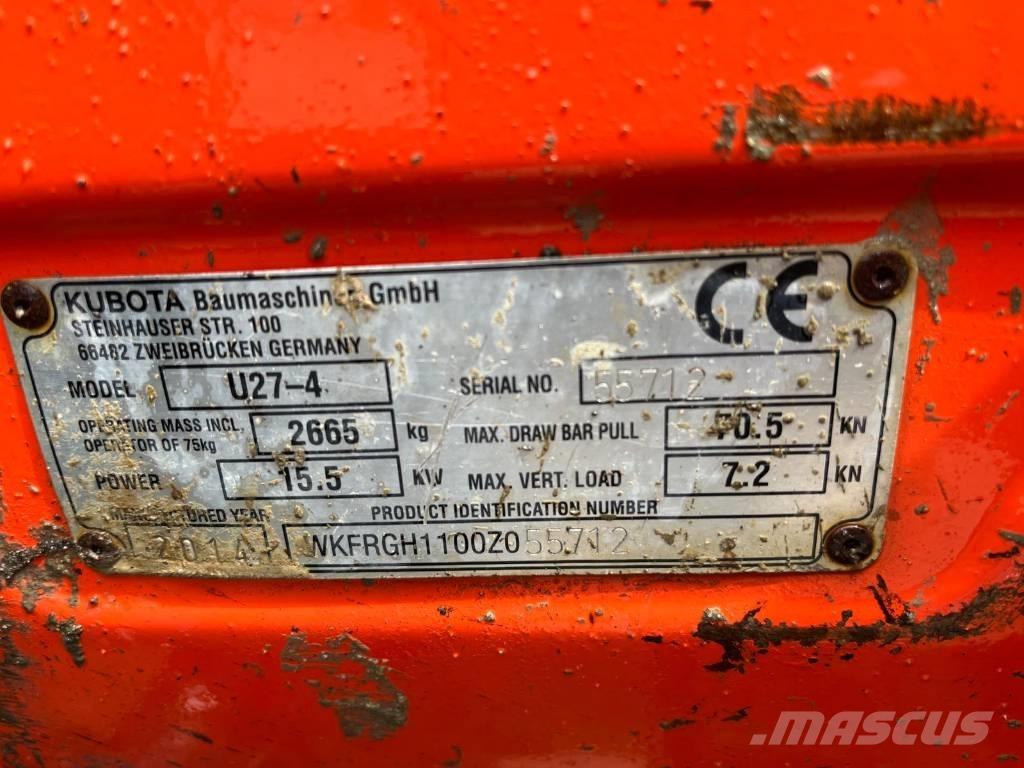 Kubota U 27-4 Minigravere <7t