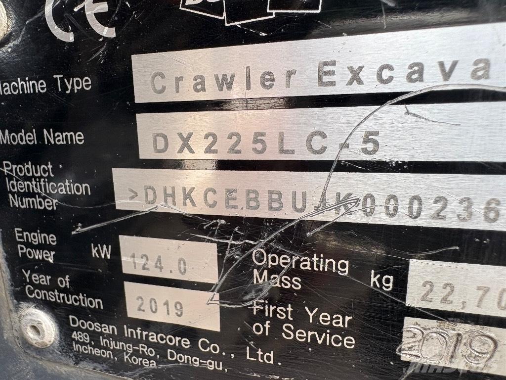 Doosan DX 225 LC-5 Beltegraver