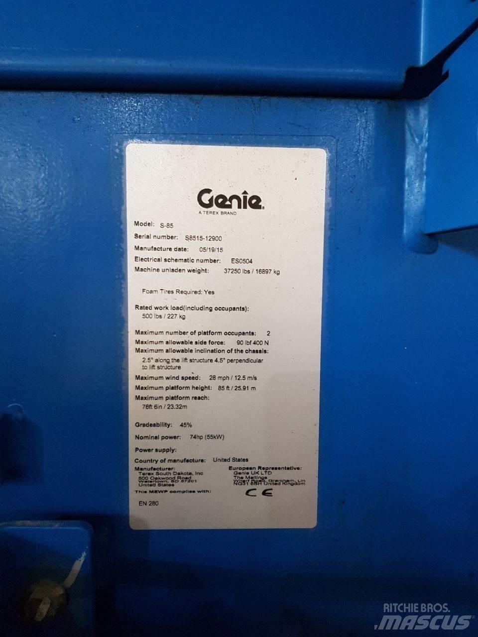 Genie S85 Teleskop bomlifter