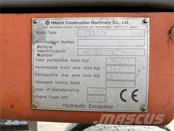 Hitachi ZX 210 W Hjulgravere