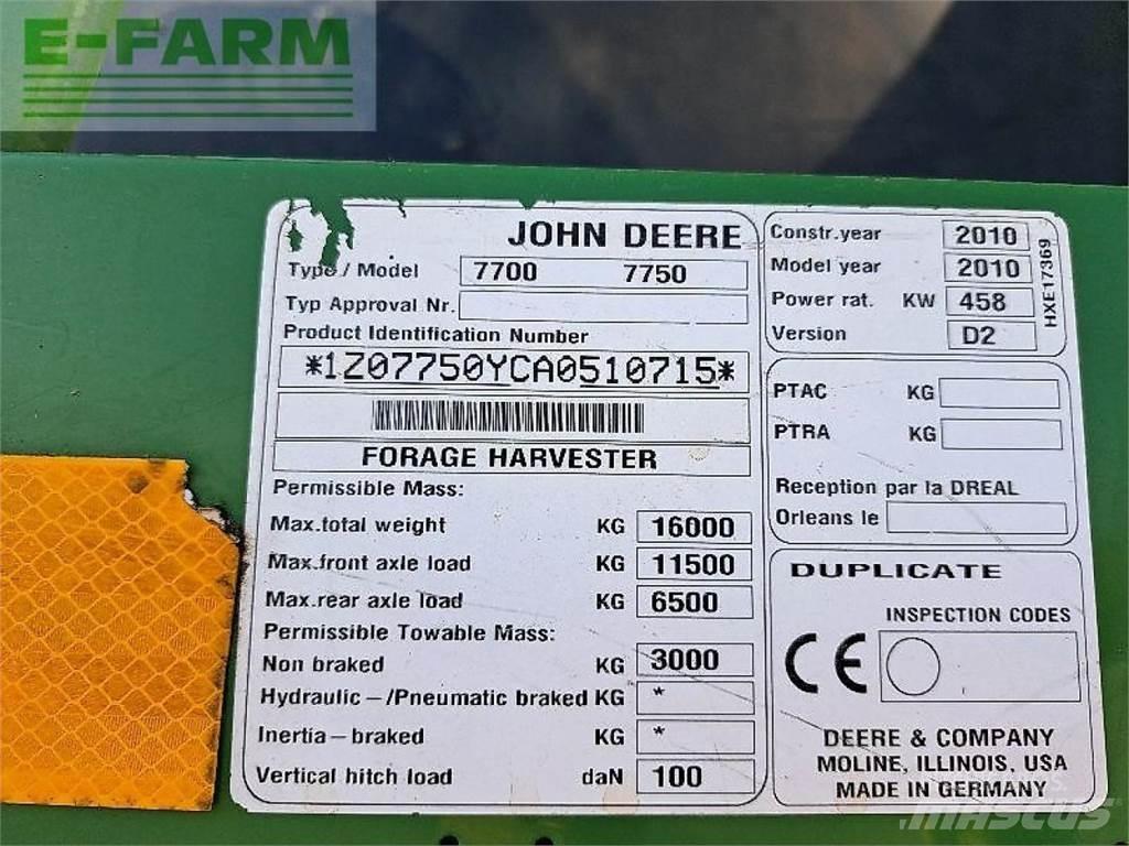 John Deere 7750 Selvdrevne fôrhøstere
