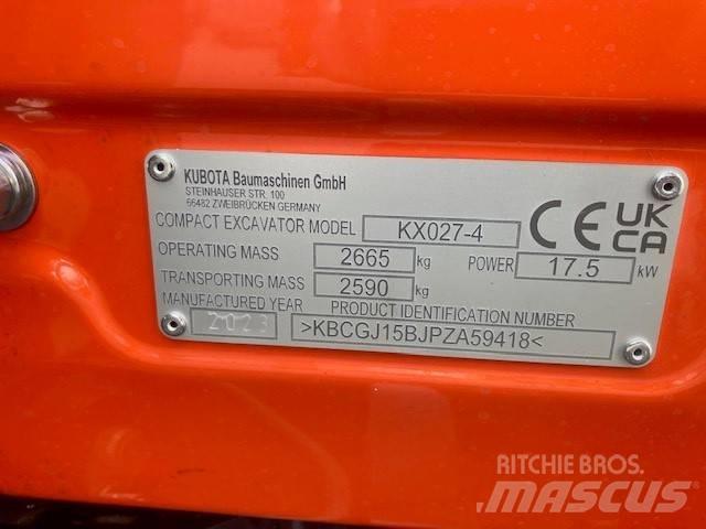 Kubota KX027-4 Minigravere <7t