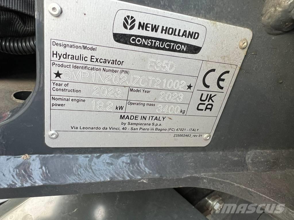 New Holland E 35 D Minigravere <7t