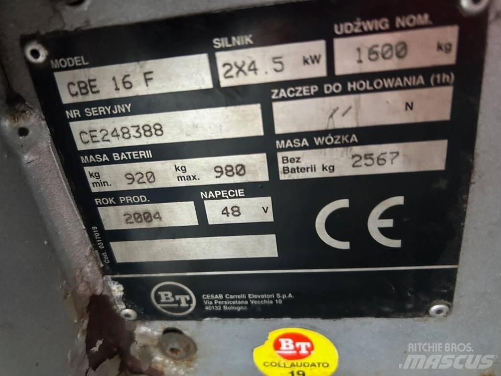 BT CBE 16 F Elektriske trucker